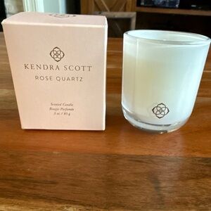 Kendra Scott Rose Quartz White Candle 3oz New In Box